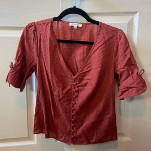 Madewell size 2 burnt orange blouse never worn